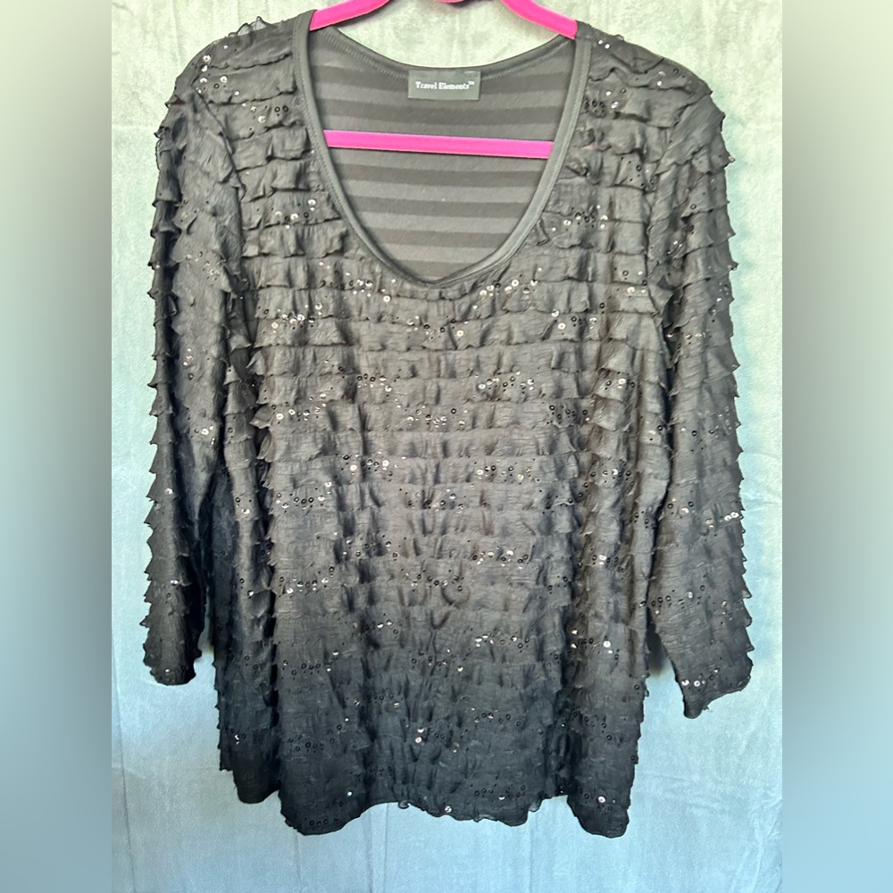 Travel Elements blouse. Black XL